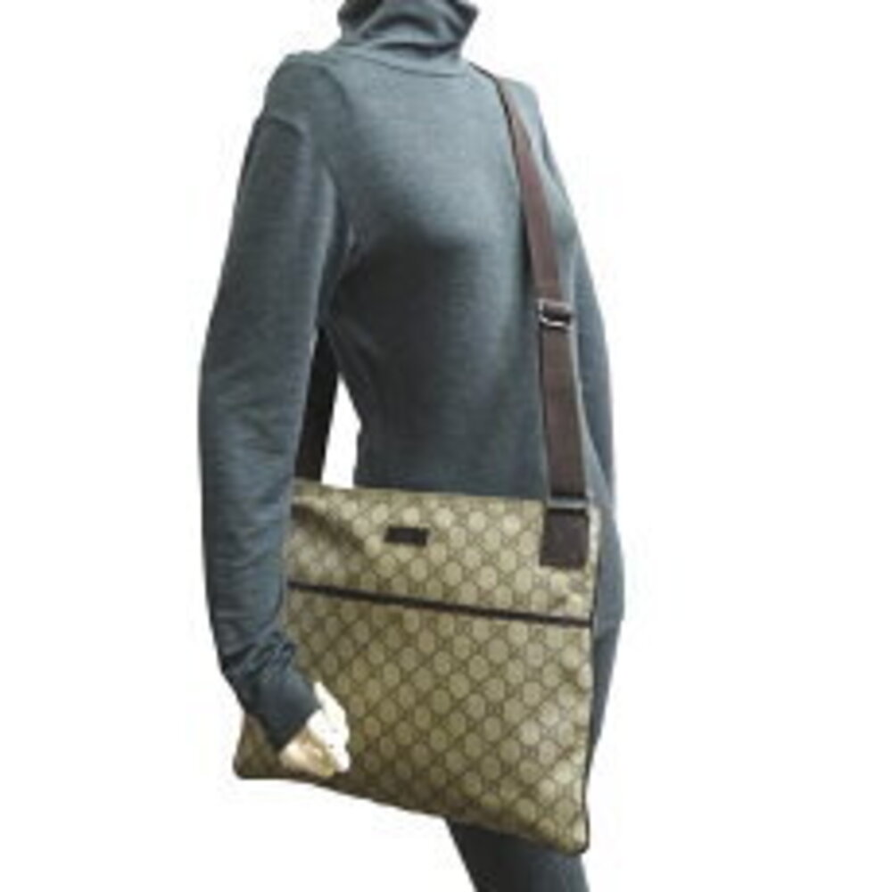 Gucci Messenger Bag Shoulder Bag GG Supreme Beige Brown - Picture 9 of 9